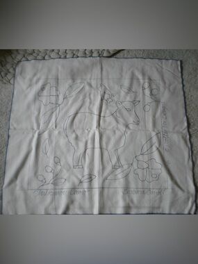 Chalkware Lamb Pattern by Barbara Carroll for Rug hooking or punch needle.